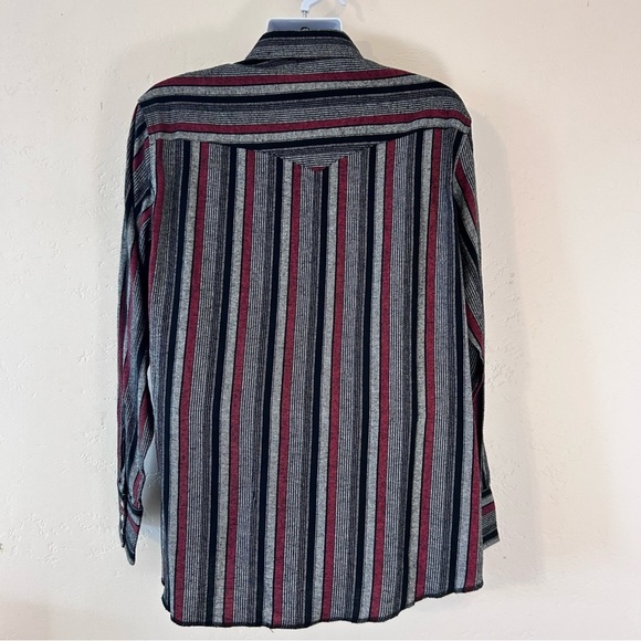 WRANGLER Western 100% Cotton Lightweight Flannel Pearl-snap Work Shirt L NWT - Picture 6 of 9